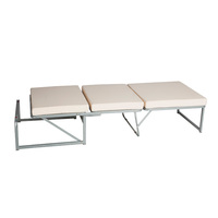 Cadre de lit simple moderne en métal avec matelas confortable design pliable pour chambre à coucher hôtel appartement entrepôt ferme villa