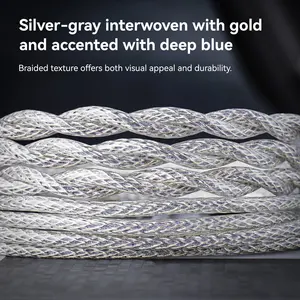 KBEAR HunYuan 2 cœurs 173 brins argent pur + OCC + alliage de cuivre + câble de mise à niveau <span class=keywords><strong>HiFi</strong></span> haute résolution plaqué argent pour ZSN PRO X - Product Image 3