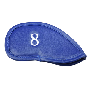 Housse de tête de club de golf en cuir PU épaissi Dericsson, ensembles de housses personnalisées avec logo, 12 pièces, pour protéger les têtes de clubs pour la pratique du golf sur le parcours - Product Image 2