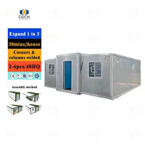 CGCH china suppliers custom 20ft 40ft expandable foldable container house prefab bedroom homes folding tiny fold out house