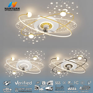 Ventilateur de plafond LED à spectre complet pour la protection des yeux, moteur silencieux, ventilateur de plafond pour chambre d'enfant - Product Image 1