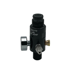 En promotion : Mini-régulateur de gaz noir pour cylindre, hydraulique, avec filetage 5/8-18UNF, contrôle d'entrée 3000 psi, livraison gratuite, pour paintball - Product Image 2