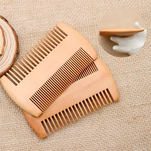 Vendita calda di dimensioni di viaggio personalizzato Logo pettini per parrucchieri in legno naturale pettini per capelli e barba pettine all'ingrosso prezzo di fabbrica