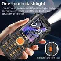 Teléfono Móvil Resistente Q7 GSM 2G con Batería Grande, Doble Linterna, Pantalla HD de 1.77 Pulgadas, Doble SIM, Botones Grandes, Teléfono Celular Económico para Personas Mayores
