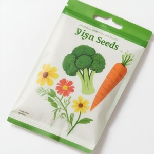 Custom 250g 500g Resealable Vegetables Cabbage Rose <b>Seeds</b> Fertilizer <b>Packing</b> Pouch With Zipper Top for Fruit <b>Seeds</b> Bag - Product Image 1