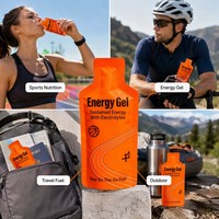 Sachet de Gel Énergétique Personnalisé 30g 40g 50g, Sachet en Aluminium Découpé à l'Emporte-Pièce avec Ouverture Facile, Échantillon de Nutrition Sportive Électrolytique en Gros