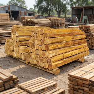 Vigas y Troncos Redondos de Madera de Teca Tectona Grandis, Grado Premium, 0.8m de Diámetro, Madera Dura Estructural para Construcción, Venta al Por Mayor FOB BJ - Product Image 2