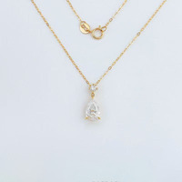 Collier Pendentif en Or 18 carats avec Diamant de Laboratoire, Double Cœur, Papillon, Nœud Papillon Tendance, Cœur Taillé, Réglable, Bijou Fin pour Femme
