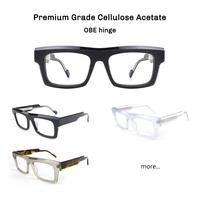 Lunettes de vue rétro de haute qualité à grande monture carrée, monture en acétate de haute qualité, lunettes personnalisables
