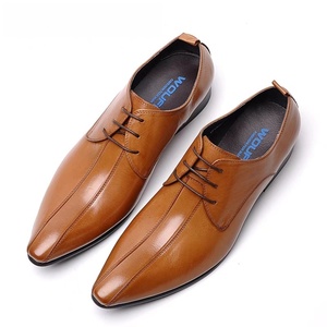 รองเท้าหนังแท้คุณภาพสูง ระบายอากาศได้ดี สำหรับผู้ชาย หัวแหลม สวมใส่ได้ทั้งลำลอง ธุรกิจ และงานทางการ สำหรับฤดูใบไม้ร่วง - Product Image 1