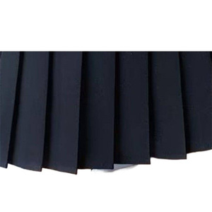 Falda midi plisada de mezcla de algodón negra de cintura alta que favorece la figura para mujer de talla grande; Falda midi versátil estilo <span class=keywords><strong>MILF</strong></span> - Product Image 5