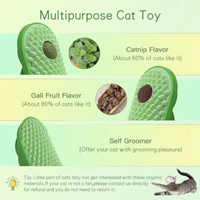 Jouet interactif pour chat en forme de pois à la catnip naturelle, nettoyage des dents, étanche, écologique, durable, facile à nettoyer, plastique + pâte de catnip pour animaux de compagnie