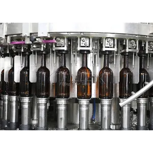 التلقائي الزجاج زجاجات ماكينة تعبئة البيرة النبيذ Proudcing خط