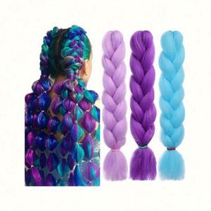Trenzas Africanas de Fibra Sintética Jumbo de 24 Pulgadas, 100g, Extensiones de Cabello para Trenzado, Venta al por Mayor, Sintético Yaki No - Product Image 1