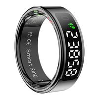 Bague connectée 2025 R11 avec écran, étanche 5 ATM, suivi de la forme physique et du sommeil, fréquence cardiaque, oxygène sanguin, podomètre pour hommes et femmes