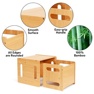Chaise pour enfants dossier <span class=keywords><strong>banc</strong></span> en bambou bébé chaise de salle à manger ménage enfants <span class=keywords><strong>Table</strong></span> et chaise ensemble - Product Image 6