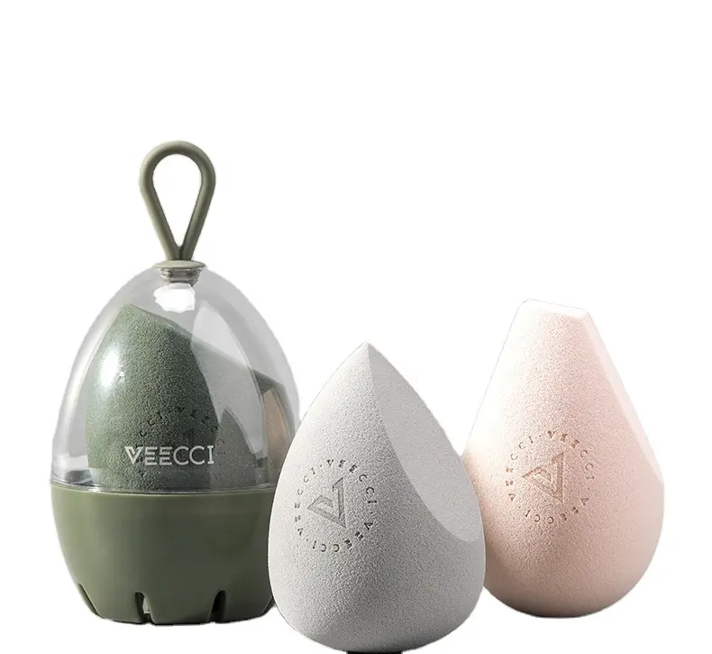 VEECCI Beauty Egg Authentic No Powder Makeup Egg Powder Puff Sponge cresce solo di grandi dimensioni se esposto all'acqua