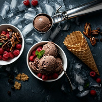 Alat Dapur Sendok Es Krim Stainless Steel dengan Gagang Nyaman Alat Es Krim dengan Pemicu Sendok Bakso