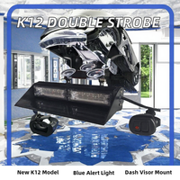 Nueva Barra de Luces LED-718D-2 con Doble Destello para Visera de Parabrisas, Color Azul, 12-24VDC, Luces de Advertencia para Tablero, Accesorio para Auto