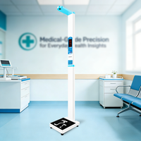 Báscula para Medir Altura y Peso, Báscula Digital Portátil para Medir la Altura Corporal