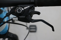 Vélo de montagne bleu à cadre en aluminium 26 pouces, 21 vitesses, double frein à disque, fourche à suspension débloquée - Prix usine