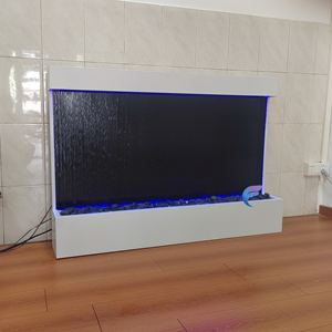 <b>LED</b> lights Graphical Water <b>Curtain</b> Indoor Artificial Waterfall Fountain Metal white painted waterfall - Product Image 4