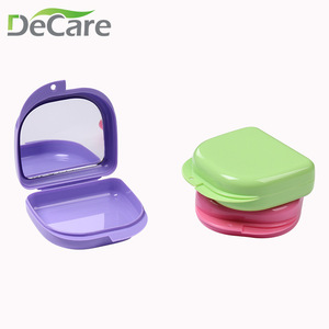 DeCare Retainer Case With <b>Mirror</b> <b>Small</b> Opening For Denture Care - Product Image 1