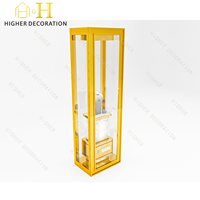 Vitrine à bijoux de luxe avec panneau arrière miroir et étagères en verre pour une visibilité maximale en magasin