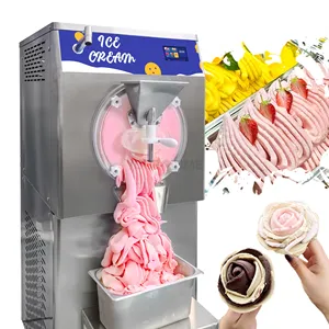 Mesin es krim keras komersial 25L paten 5 mode kecepatan disesuaikan Maquina de helado duro Batch Freezer mesin gelato Italia