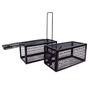 Piège à souris robuste en acier galvanisé, cage de capture vivante pour le contrôle des rongeurs avec déclencheur sensible - Product Image 1