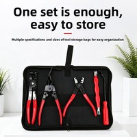Trousse à outils de réparation automobile transfrontalière avec pochette de rangement, pince de déconnexion de raccords de carburant en métal, pince de séparation de circlips