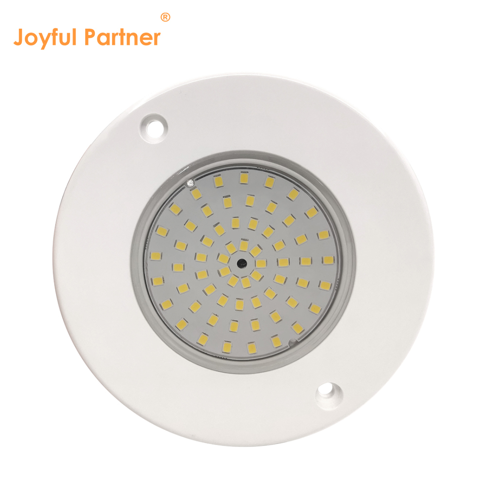 IP68 6W Ultra Thin 7.5mm LED Pool Light 12V DC Resin Filled Wall Mounted RGBW Plastic Underwater Lamp for Spa Pond JPP120