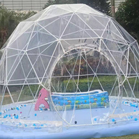 Dôme en mousse PVC blanc transparent de 8m et 10m, tente dôme hôtel, structure gonflable, architecture moderne en tissu blanc avec structure membranaire