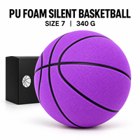 Ballon de basketball Alite 340g Taille 7 (29,5 po) en mousse PU rainurée, stable, haute élasticité, pour entraînement intérieur, rebond silencieux, toutes saisons, sans emballage