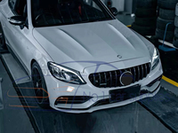 Les kits de carrosserie de haute qualité comprennent un pare-chocs avant et des grilles pour la classe C W205 2019-2021 mise à niveau vers le style C63 CS AMG