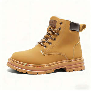 Botas de Nieve para Hombre, Punta Corta, Forro de Felpa, Cálidas, Antideslizantes, Suela de Goma, Parte Superior de PVC, Tendencia de Moda de Invierno, Talla Grande - Product Image 3