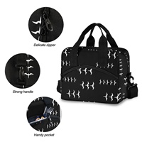 Sac isotherme pour femme à motif oiseaux Iwa hawaïens, sac de bureau, sac à bandoulière, sac de pique-nique extérieur, sac à déjeuner personnalisé