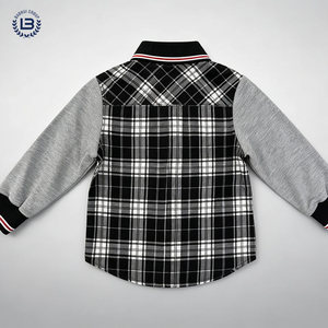 Nouvelle arrivée : tenue à <span class=keywords><strong>carreaux</strong></span> superposés, texture douce, convient pour l'intérieur <span class=keywords><strong>et</strong></span> l'extérieur, <span class=keywords><strong>chemise</strong></span> pour enfants, <span class=keywords><strong>chemise</strong></span> décontractée pour garçons - Product Image 4