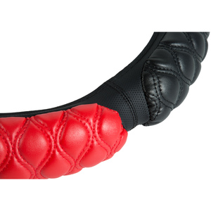 Accesorios deportivos de moda para coche, cubiertas para <span class=keywords><strong>volante</strong></span> de coche rojas y negras - Product Image 5