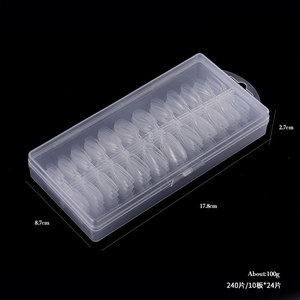 Faux ongles professionnels 240 pièces en ABS souple, couvrance totale, sans trace, formes amande et cercueil, capsules d'ongles artificiels en gel - Product Image 6
