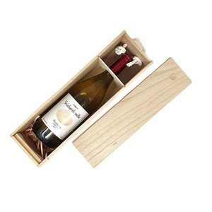 Caja de Madera para Vino, para una Sola Botella, de Madera de Paulownia, con Tapa Deslizante, Hecha a Mano, Rectangular, 10 Pulgadas de Alto - Product Image 5