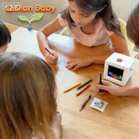 Imprimante thermique vocale AI Stickerbox - Mini imprimante portable sans encre en ABS, cadeau idéal pour les enfants, les loisirs créatifs parent-enfant