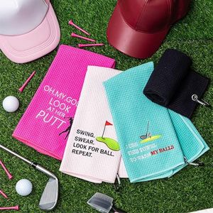 Toalla de microfibra de golf personalizada Toalla magnética Waffle Golf Club con gancho y clips - Product Image 6