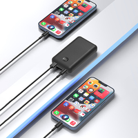 Batterie externe ultra-mince PD36W 36W 10000mAh avec écran LED, chargeur rapide Type-C, batteries au lithium 18650*3