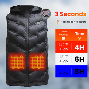 Casual Winter Heated Vest for Eagles Waterproof Reflective <strong>Thin</strong> Fleece Outer Wear Breathable Windproof <strong>Gilet</strong> - Product Image 2