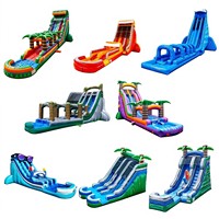 Toboggan aquatique gonflable personnalisé OEM ODM à double voie en PVC durable de 3 m, blanc, pour parc d'attractions