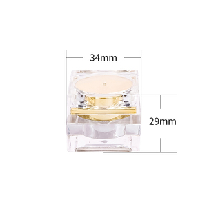 3g روز الذهب العناية بالبشرة جرة كريم الوجه منخفضة موك مخصص فارغة صغيرة الذهبي مربع البلاستيك جرة - Product Image 2