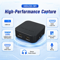 Tarjeta Capturadora de Video USB 3.0 HDMI 1080P 60Hz con Salida en Bucle, Entrada de Micrófono de 3.5mm, Salida de Audio, Caja Grabadora para Transmisión en Vivo para PS5, Switch, PC