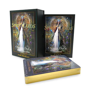 Nhà Máy Giá tùy chỉnh in ấn chất lượng cao tinh tế vàng đóng dấu Vàng cạnh Tarot Oracle thẻ boong với nhung Túi nam châm hộp - Product Image 1