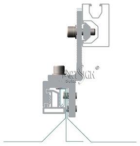 ตัวหนีบยึดแผงโซลาร์เซลล์แบบ N พร้อมขา L รุ่น AL6005-T5 สำหรับหลังคาโลหะแบบตะเข็บยืน ระบบติดตั้งแผงโซลาร์เซลล์แบบไม่เจาะหลังคา |   อาร์ตไซน์ - Product Image 4